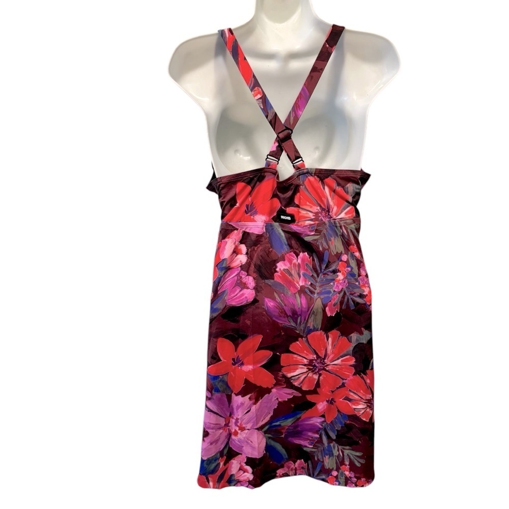 Alaskan Hardgear Women's Plus AKHG Lost Lake Swim Dress Sz 20W Purple Red Floral - Picture 4 of 11